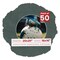 Dark Grey Suede Mat Board for 20x20 Frames - Circle Opening for 16x16 Photos